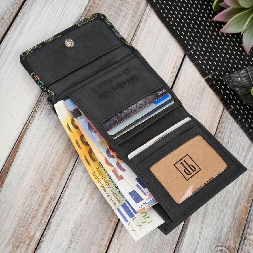 Portfel damski skórzany mały T-11-G i listonoszka damska na ramię T-63-G