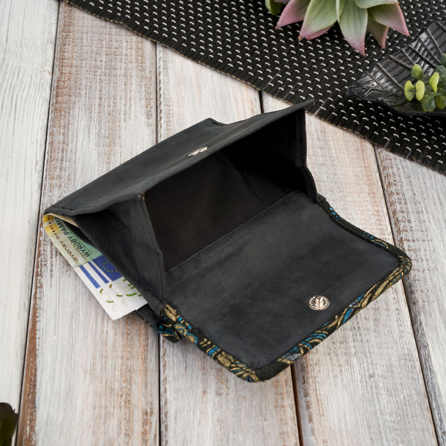 Portfel damski skórzany mały T-11-G i listonoszka damska na ramię T-63-G