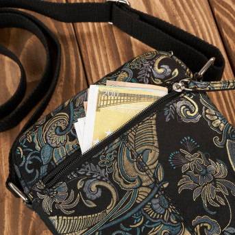 Portfel damski skórzany mały T-09-G i listonoszka damska na ramię T-63-G