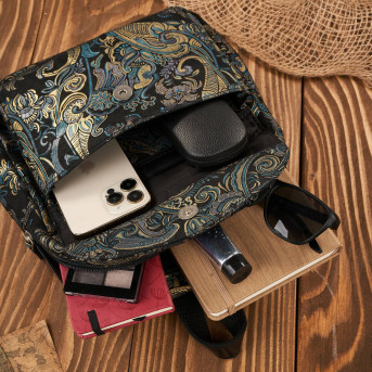 Portfel damski skórzany T-09-G i plecak damski skórzany miejski T-18-G