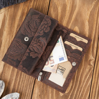 Portfel damski skórzany duży T-107 portfel damski z ochroną kart Paolo Peruzzi