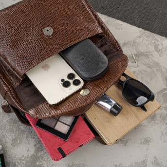 Portfel damski skórzany plecaczek damski miejski zestaw prezentowy