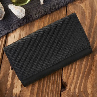 Portfel damski skórzany duży Paolo Peruzzi portfel damski czarny T-113