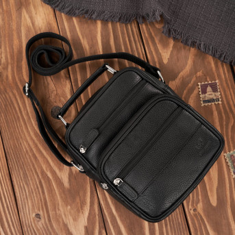 Saszetka męska na ramię skórzana elegancka do pracy praktyczna