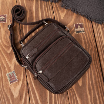 Saszetka męska na ramię skórzana elegancka do pracy praktyczna