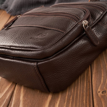 Saszetka męska na ramię skórzana elegancka do pracy praktyczna