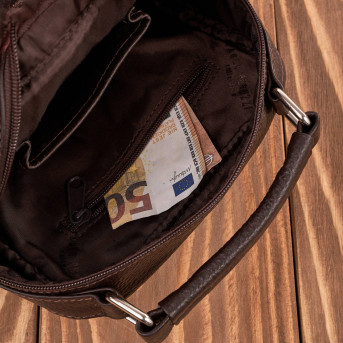 Saszetka męska na ramię skórzana elegancka do pracy praktyczna