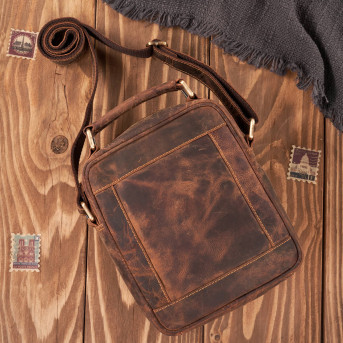 Saszetka męska na ramię skórzana elegancka do pracy praktyczna