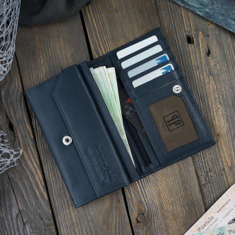 Portfel damski skórzany z kwiatowym wzorem etui na klucze zestaw prezentowy Paolo Peruzzi