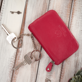 Portfel damski skórzany z kwiatowym wzorem etui na klucze zestaw prezentowy Paolo Peruzzi