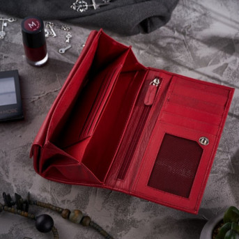 Portfel damski skórzany z kwiatowym wzorem etui na klucze zestaw prezentowy Paolo Peruzzi