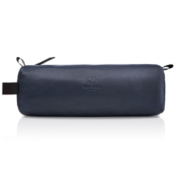 Kosmetyczka skórzana granatowa i etui na klucze ze skóry naturalnej