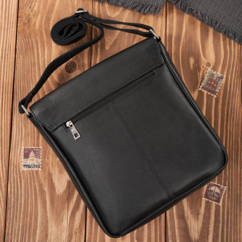 Listonoszka damska skórzana mała torebka damska czarna