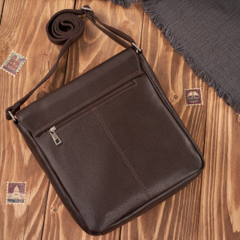 Listonoszka damska skórzana mała torebka damska brązowa