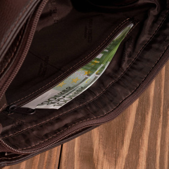 Listonoszka damska skórzana mała torebka damska brązowa