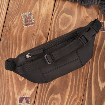 Saszetka męska skórzana klasyczna nerka biodrowa