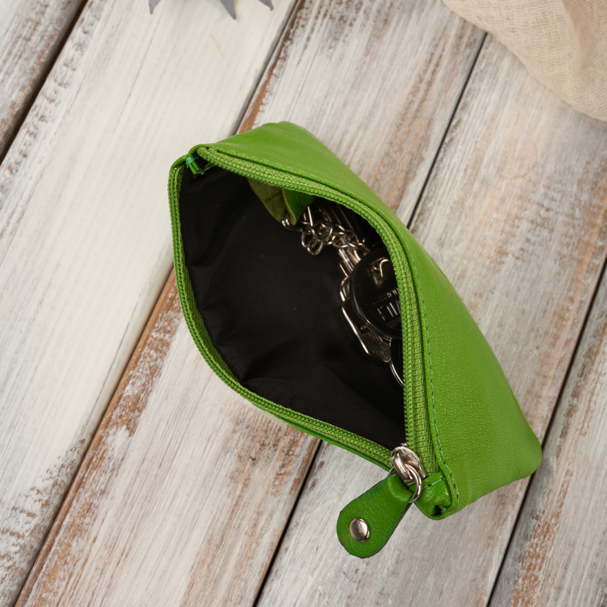 Etui na okulary, etui na klucze i breloczek zestaw prezentowy zielony