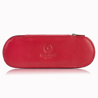 Etui na okulary, etui na klucze i breloczek zestaw prezentowy czerwony