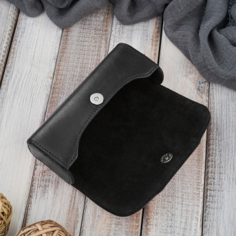 Etui na okulary, etui na klucze i breloczek zestaw prezentowy czarny