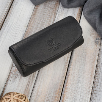 Etui na okulary, etui na klucze i breloczek zestaw prezentowy czarny