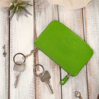 Etui na okulary, etui na klucze i breloczek zestaw prezentowy zielony