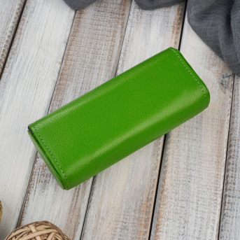 Etui na okulary, etui na klucze i breloczek zestaw prezentowy zielony