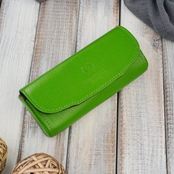 Etui na okulary, etui na klucze i breloczek zestaw prezentowy zielony