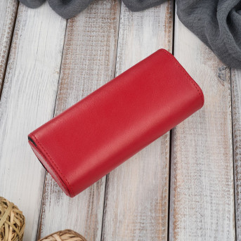 Etui na okulary, etui na klucze i breloczek zestaw prezentowy czerwony