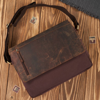 TORBA MĘSKA NA RAMIĘ DO SZKOŁY NA UCZELNIĘ VINTAGE T-20-BR