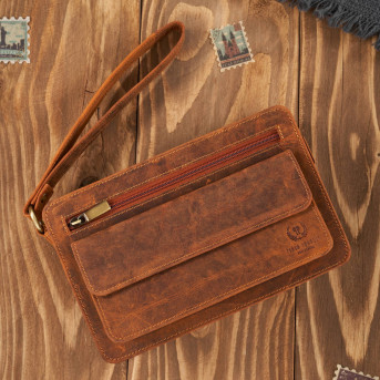 SASZETKA MĘSKA PAOLO PERUZZI VINTAGE SKÓRZANA SKÓRA T-26-HBR