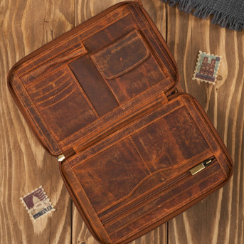 SASZETKA MĘSKA PAOLO PERUZZI VINTAGE SKÓRZANA SKÓRA T-26-HBR