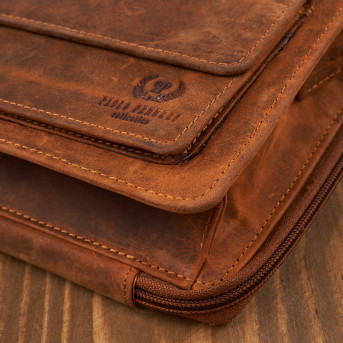 SASZETKA MĘSKA PAOLO PERUZZI VINTAGE SKÓRZANA SKÓRA T-26-HBR