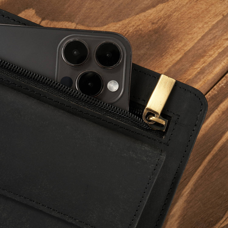 SASZETKA MĘSKA PAOLO PERUZZI VINTAGE SKÓRZANA SKÓRA T-26-HBL