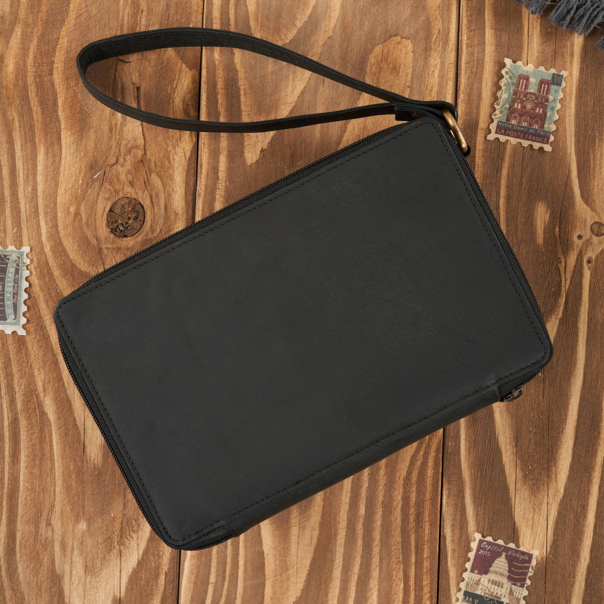 SASZETKA MĘSKA PAOLO PERUZZI VINTAGE SKÓRZANA SKÓRA T-26-HBL