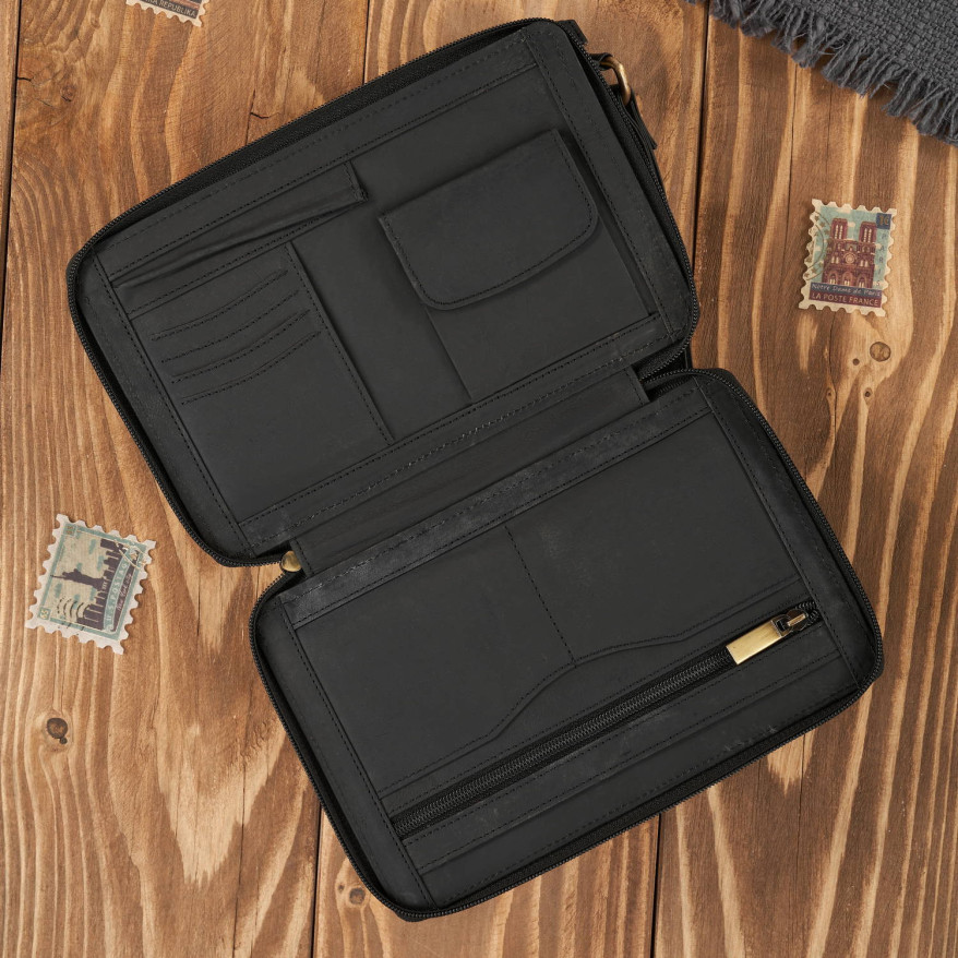 SASZETKA MĘSKA PAOLO PERUZZI VINTAGE SKÓRZANA SKÓRA T-26-HBL