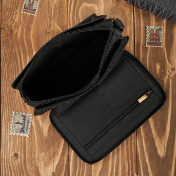 SASZETKA MĘSKA PAOLO PERUZZI VINTAGE SKÓRZANA SKÓRA T-26-HBL