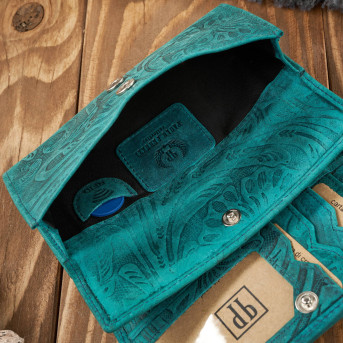 Portfel damski skórzany w kwiaty vintage T-108-HGR portfel damski duży Paolo Peruzzi RFID