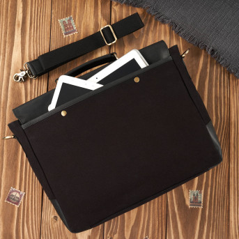 TORBA MĘSKA NA RAMIĘ CZARNA PAOLO PERUZZI VINTAGE T-07-BL