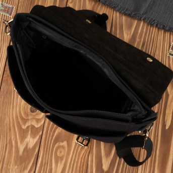 TORBA MĘSKA NA RAMIĘ CZARNA PAOLO PERUZZI VINTAGE T-07-BL