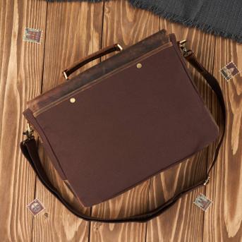 TORBA MĘSKA NA RAMIĘ BRĄZOWA PAOLO PERUZZI VINTAGE T-07-BR