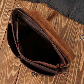 TORBA MĘSKA NA RAMIĘ BRĄZOWA PAOLO PERUZZI VINTAGE T-07-BR