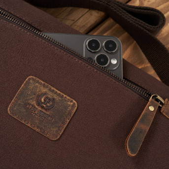 MĘSKA TORBA BRĄZOWA NA RAMIĘ PAOLO PERUZZI T-17-BR