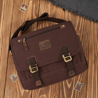 MĘSKA TORBA BRĄZOWA NA RAMIĘ PAOLO PERUZZI T-17-BR