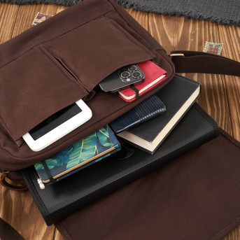 MĘSKA TORBA BRĄZOWA NA RAMIĘ PAOLO PERUZZI T-17-BR