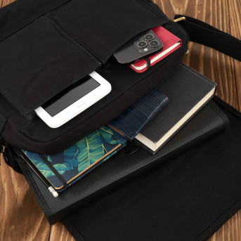 MĘSKA TORBA CZARNA NA RAMIĘ PAOLO PERUZZI T-17-BL