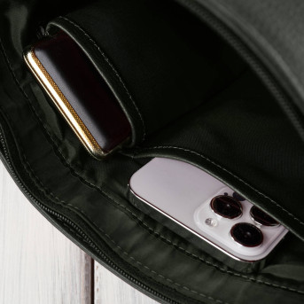 Torebka damska listonoszka skórzana na ramię ciemnozielona Paolo Peruzzi