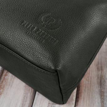 Torebka damska listonoszka skórzana na ramię ciemnozielona Paolo Peruzzi