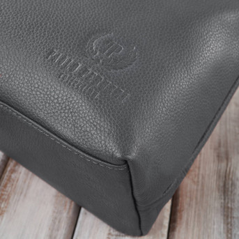 Torebka damska listonoszka skórzana na ramię szara Paolo Peruzzi