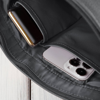 Torebka damska listonoszka skórzana na ramię szara Paolo Peruzzi