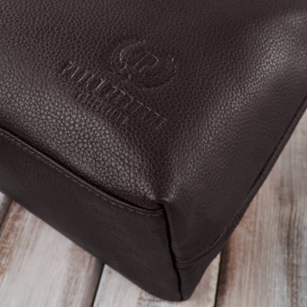 Torebka damska listonoszka skórzana na ramię brązowa Paolo Peruzzi